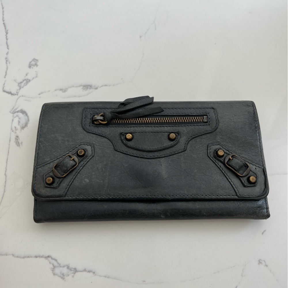 Balenciaga Classic Moto Wallet